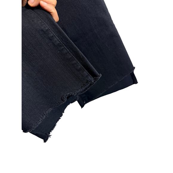 Mother The Insider Crop Step Fray Jeans in Not Guilty Black Mid Rise Size 29 - Picture 5 of 16